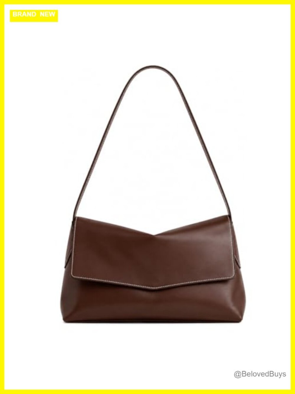 Slouchy Vegan Leather Hobo Shoulder Bag Flap Handbag Women Daily